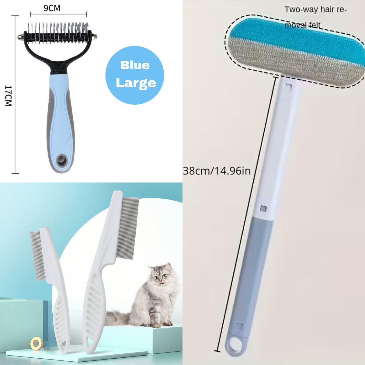 🐱Pet Products 🐱3-Piece Multi-Purpose Pet Hair Remover Set