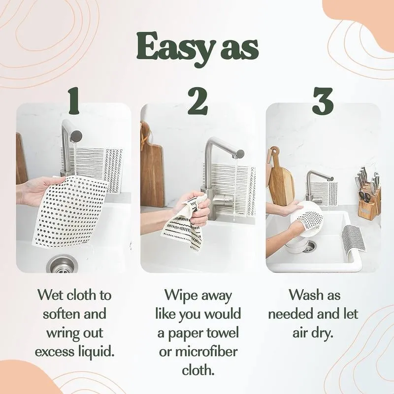 🔥Hot Sale 💥Swedish Dishcloths for Kitchen & Cleaning | 5 Pack