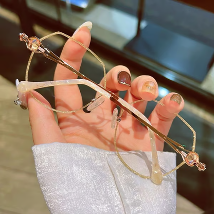 WOMEN'S DIAMOND RIMLESS ANTI-BLUE LIGHT PRESBYOPIA GLASSES